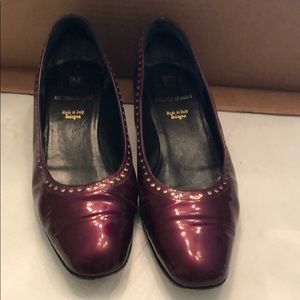 BRUNO MAGLI deep red low heel